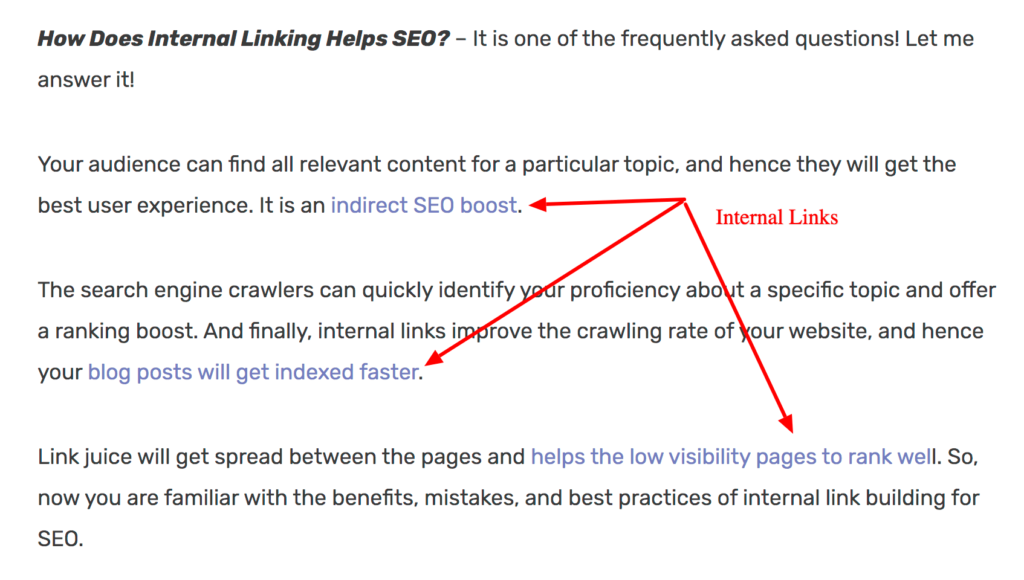 example of internal link in blog