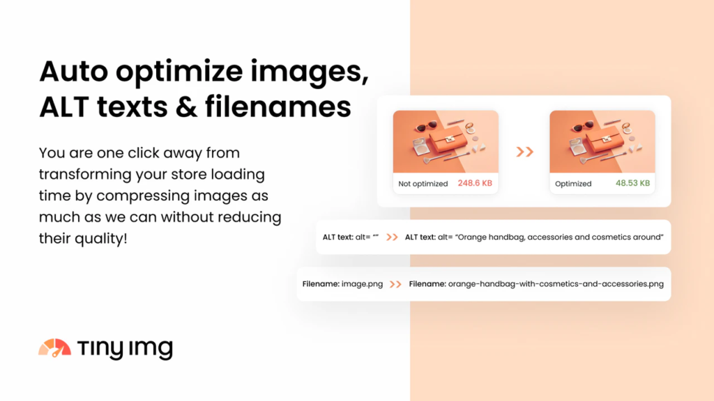 Boost your Shopify Blog SEO by optimizing images and site speed with TinyIMG